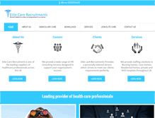 Tablet Screenshot of elitecarerecruitment.com